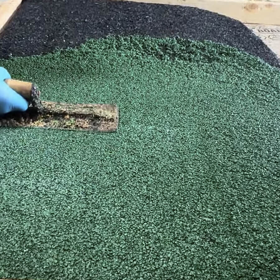 installing PIP poured in place rubber products in San Jose, CA