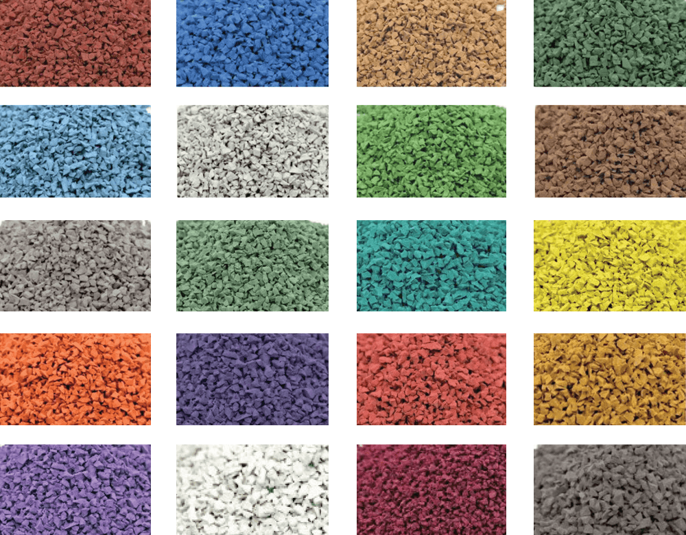 poured in place rubber color selections