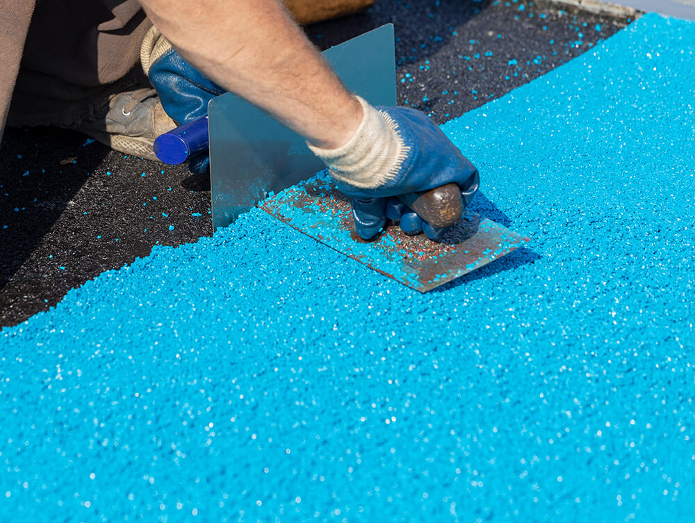 installing PIP poured in place rubber products in San Jose, CA