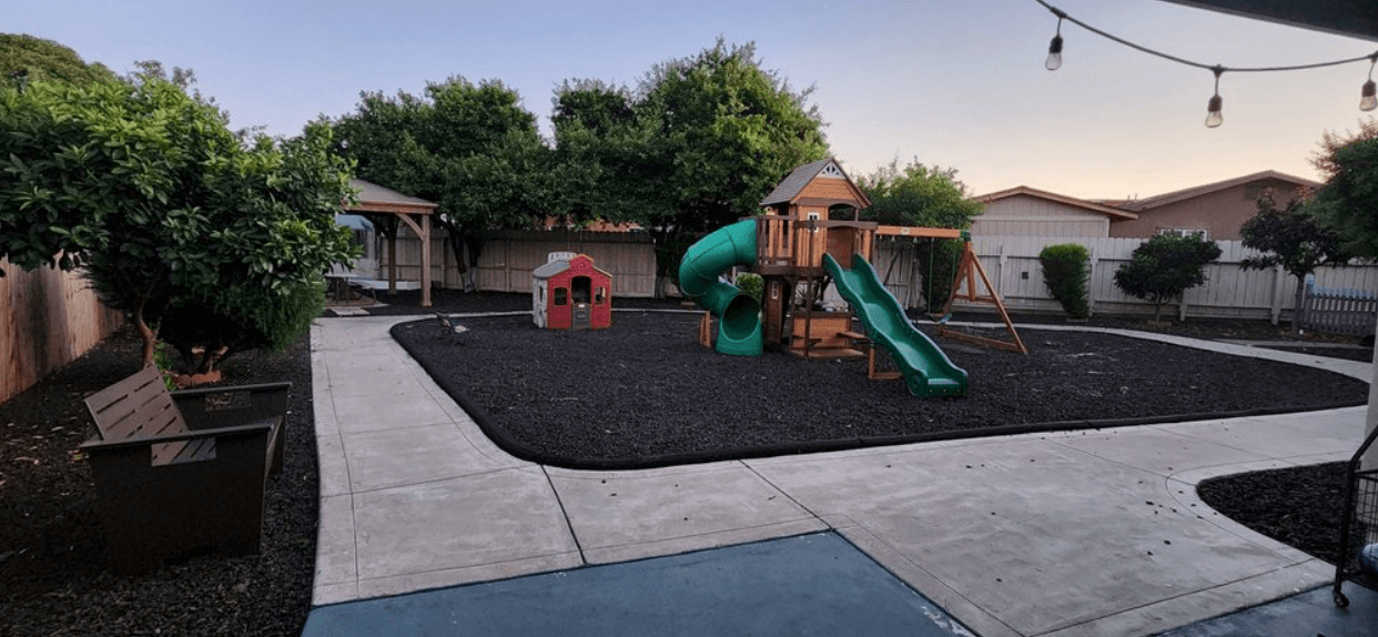 A playground before installation of artificial turf